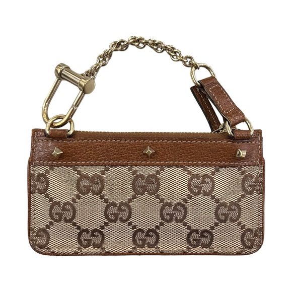 Gucci Studded Monogram Key Pouch Wallet - Picture 2 of 6